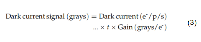 Dark current signal formula