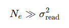 compare the detected signal level to the squared read noise