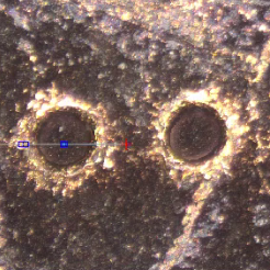 Laser hole measurement- Metallography 10X