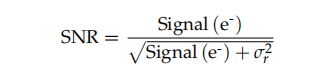 Signal-to-noise ratio for negligible dark current